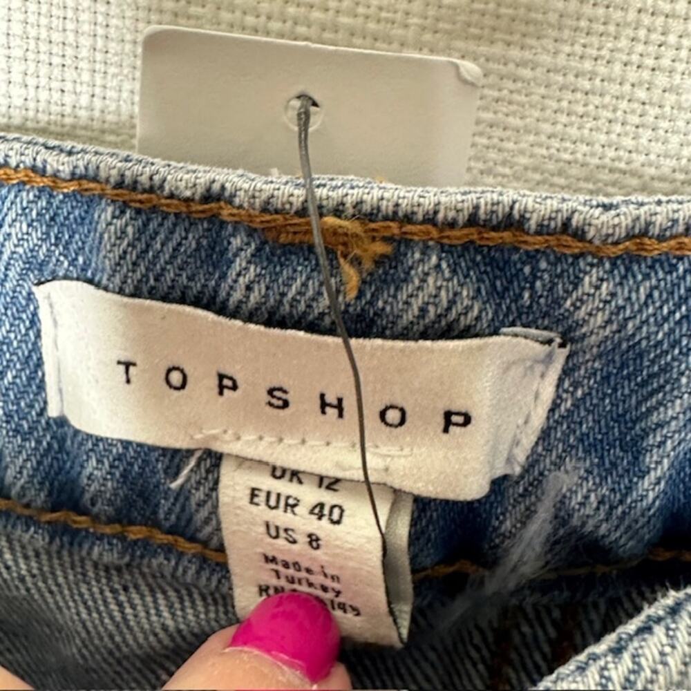 Topshop Denim Mini Skirt - Picture 2 of 3